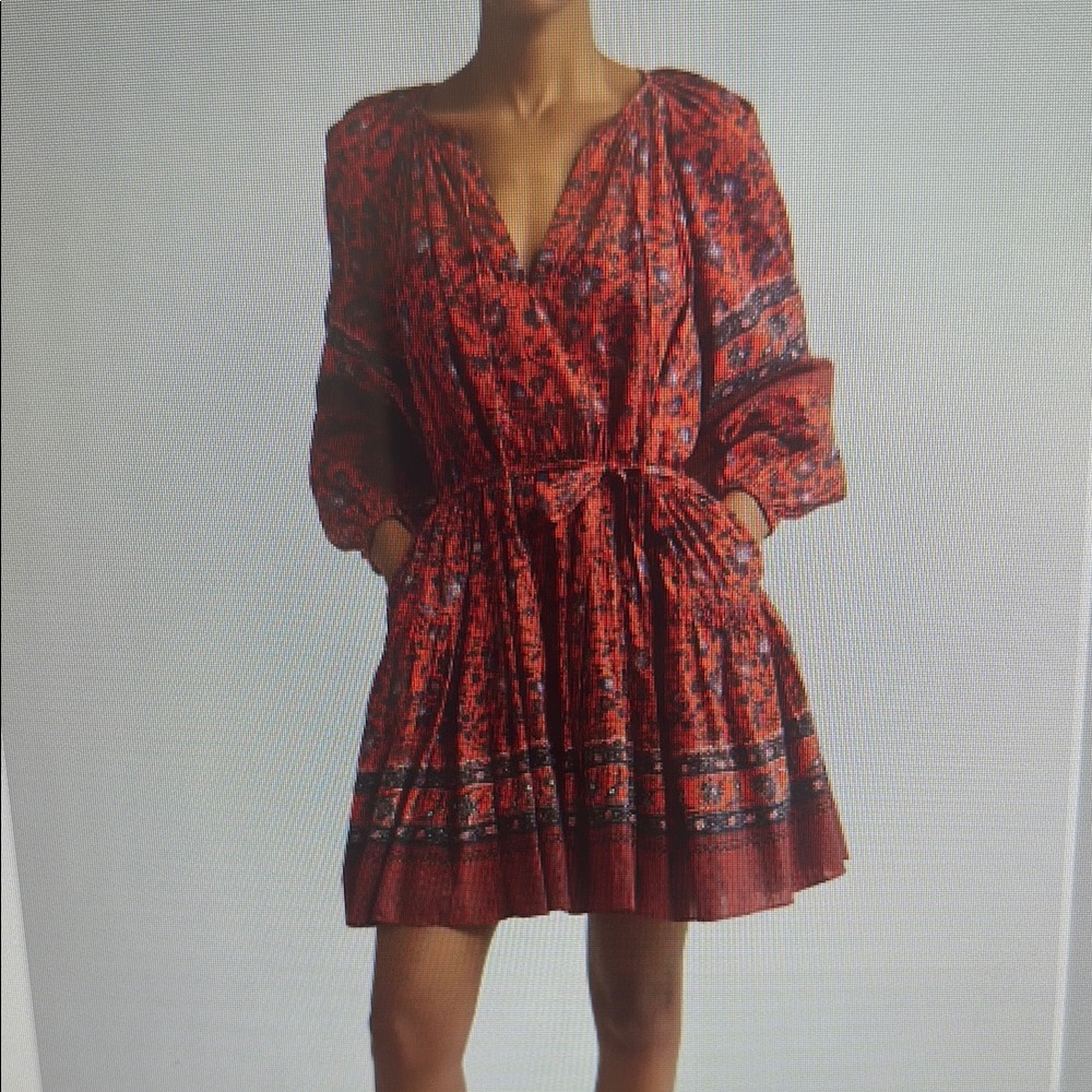 Ulla Johnson Floral Red Dress.
